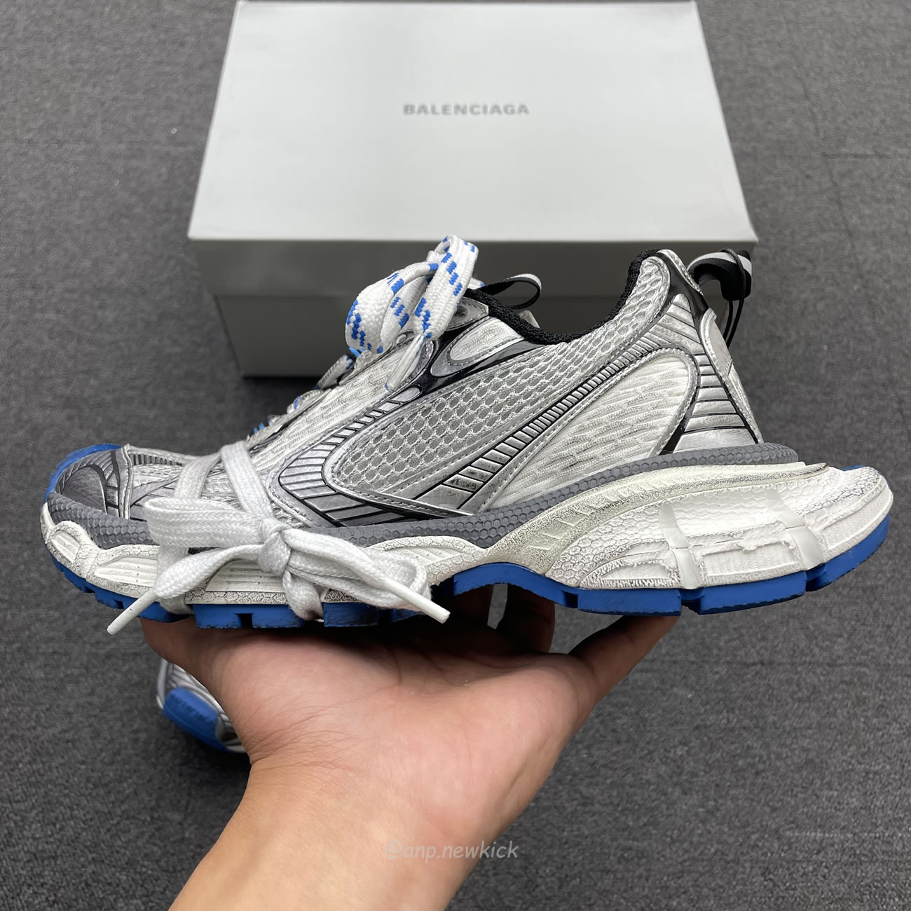 Balenciaga 3xl Trainer Grey White Blue 734731 W3xl7 1214 (3) - newkick.vip